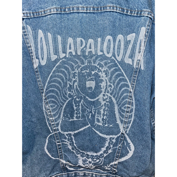 Wrangler X Lollapalooza 75th Anniversary Denim Jean Jacket NWT Size M - Picture 7 of 11